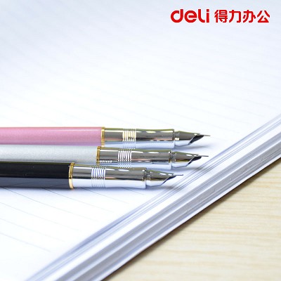 得力S681鋼筆 學生練字鋼筆 金屬筆尖 商務簽名鋼筆 0.38mm極細筆