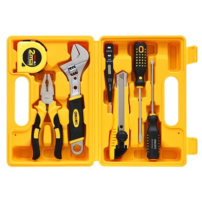 得力3701工具套裝 多功能組合工具箱多種工具套裝 得力辦公文具
