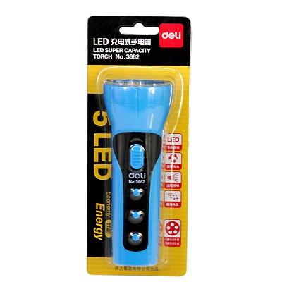 得力3662手電筒 得力LED充電手電筒 可循環(huán)充電 4燈頭