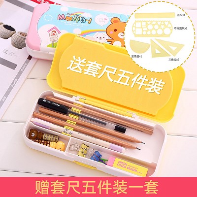 得力95585卡通多功能文具盒 兒童三層鉛筆盒 學(xué)生筆盒