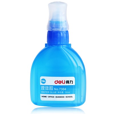 得力7304液體膠水 軟刷頭 粘性強(qiáng) 學(xué)生美工辦公使用膠水