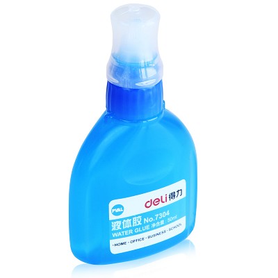 得力7304液體膠水 軟刷頭 粘性強(qiáng) 學(xué)生美工辦公使用膠水