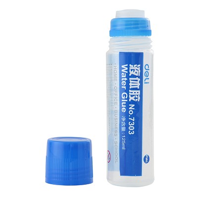 得力液體膠水7303通用學生美工膠水辦公膠粘用品125ml規(guī)格 10瓶