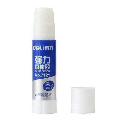 得力7121 PVP 強(qiáng)力固體膠 膠棒 無甲醛配方 9G固體膠棒 粘性強(qiáng)