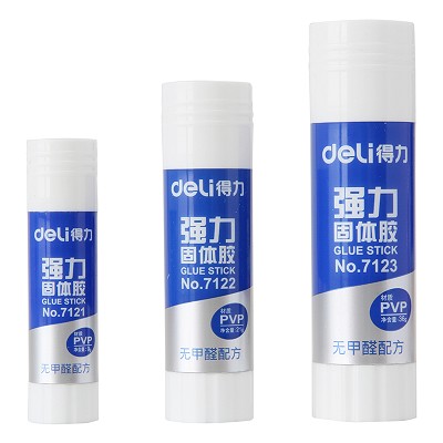 得力7121 PVP 強(qiáng)力固體膠 膠棒 無甲醛配方 9G固體膠棒 粘性強(qiáng)
