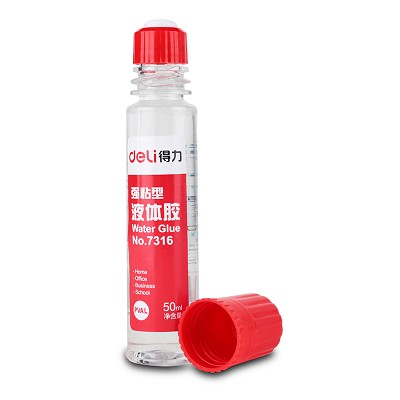 得力液體膠水 7316透粘 容量50ml 實(shí)用手工粘貼用品