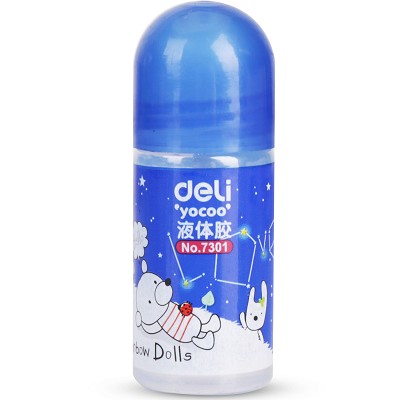 得力7301迷你型膠水 可愛(ài)通用液體膠 35ml 彩色強(qiáng)粘性 學(xué)生手工用