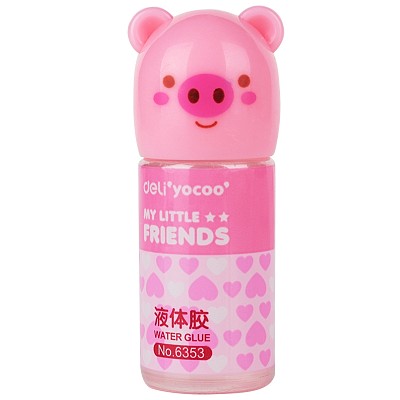 新品 得力文具6353學(xué)生手工膠水 卡通外觀液體膠水 粘度高 35ml