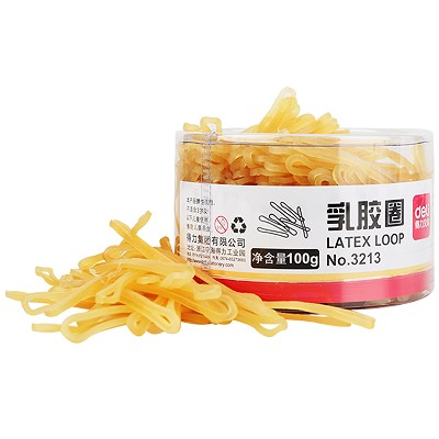 得力3213乳膠圈橡皮筋 辦公財務(wù)用 強(qiáng)韌性牢固 長久耐用1筒裝