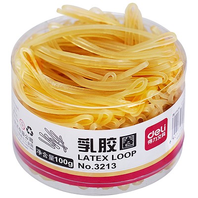 得力3213乳膠圈橡皮筋 辦公財務(wù)用 強(qiáng)韌性牢固 長久耐用1筒裝
