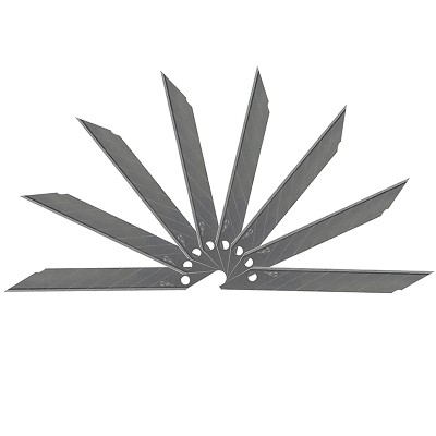 得力2015美工刀片 30度尖SK5替換刀片材質(zhì)10片/盒 雙層刀鋒設(shè)計(jì)