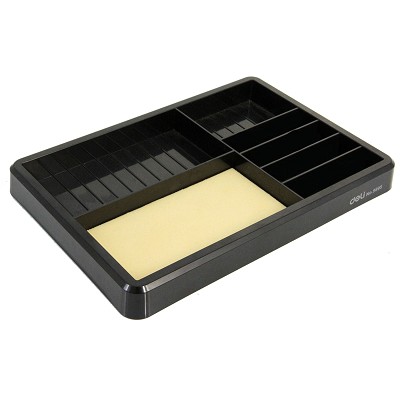得力印章盒9895 銀行印章整理收納箱 財(cái)務(wù)用品 進(jìn)口棉墊可加印油