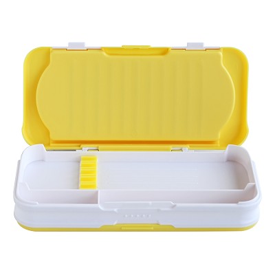 得力95585卡通可愛塑料文具盒 三層鉛筆盒 學(xué)生兒童筆盒 附送套尺
