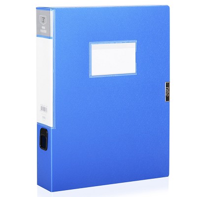 得力檔案盒5606 A4文件收納盒 3寸粘扣資料盒 辦公用品 方便拿取