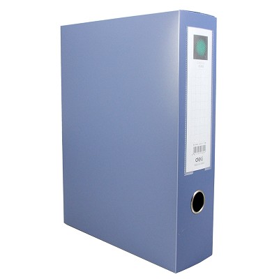 得力檔案盒5604 4寸 粘扣文件盒子 A4塑料資料盒辦公用品