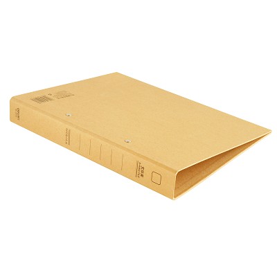 得力5916牛皮紙文件夾A4 /D型2孔資料整理收納夾資料夾二孔活頁(yè)夾