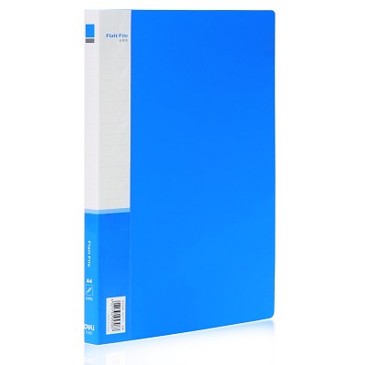 得力文件夾5308 A4資料收納夾 8寸長(zhǎng)押夾+插袋 辦公文具