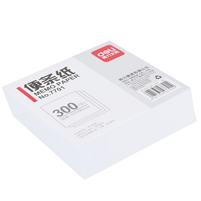 得力7701便簽紙便條紙空白書寫紙 紙質(zhì)寫字容易 辦公學習用品