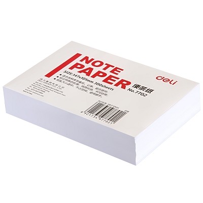得力便條紙7702 便簽紙留言條標(biāo)注紙記事 辦公紙用品 147×101mm