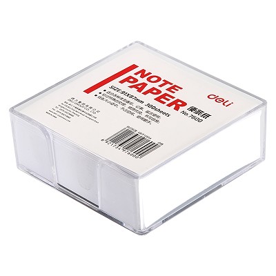 得力便簽紙7600帶盒便條紙/記事白紙 方便拿取 規(guī)格91*87mm/300張
