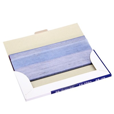 deli得力9370藍(lán)色雙面薄型48k復(fù)寫紙（18.5×8.5cm）手寫票據(jù)使用