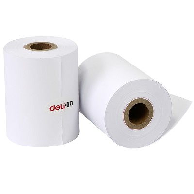 得力3205單層收銀紙 60g雙膠紙 75mm×60mm×30m