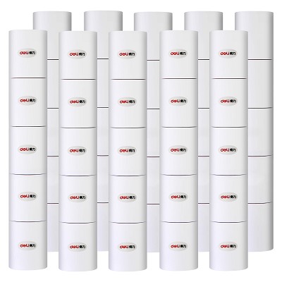 得力3205單層收銀紙 60g雙膠紙 75mm×60mm×30m