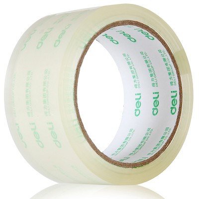 得力30203封箱膠帶 透明膠帶膠布48mm×60y/1卷打包膠帶