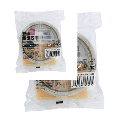 得力文具30407雙面膠熱熔棉紙膠帶24mm*10y 辦公學(xué)習(xí)diy