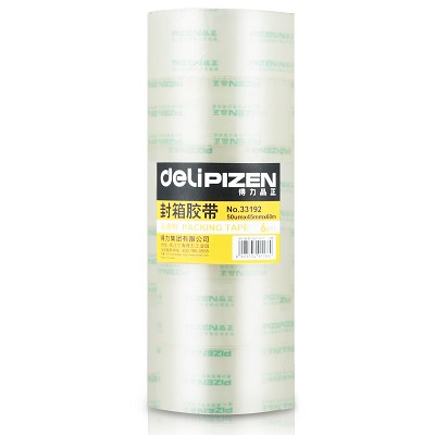 33192得力封箱膠帶紙  封箱高透膠卷 45mm*48um 6卷價(jià)