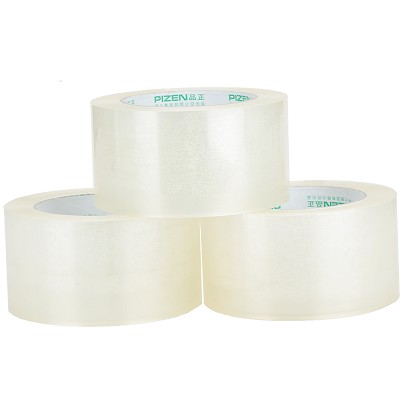 得力33195透明封箱膠帶60mm*100米150米大號(hào)5卷 不斷粘性強(qiáng)大膠帶