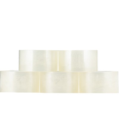 得力33195透明封箱膠帶60mm*100米150米大號(hào)5卷 不斷粘性強(qiáng)大膠帶