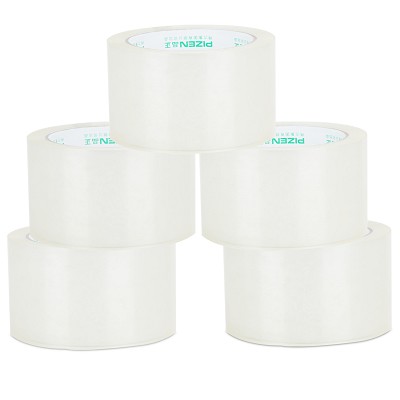 得力33178透明膠帶 封校膠帶60mm*60m 5卷/筒不斷粘性強打包膠帶