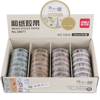 得力30677個(gè)性可撕可寫和紙膠帶貼紙標(biāo)簽紙DIY賀卡裝飾