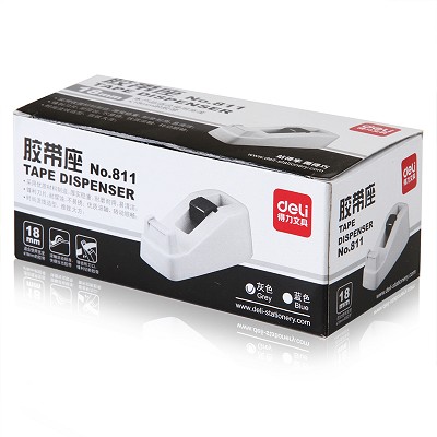 得力文具膠帶座可放1.8CM寬膠帶811 銀行辦公膠帶切割器 顏色隨機
