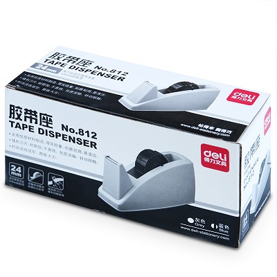 得力膠帶座812 膠帶切割器膠帶架 適用于24mm膠帶 1.5kg 辦公文具