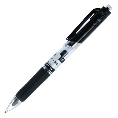 得力S01按動中性筆黑色簽字筆水筆碳素筆0.5mm 辦公學(xué)習(xí)考試用品