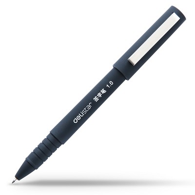 得力S24中性筆 黑色碳素筆水筆簽字筆 學(xué)習(xí)辦公 1.0mm