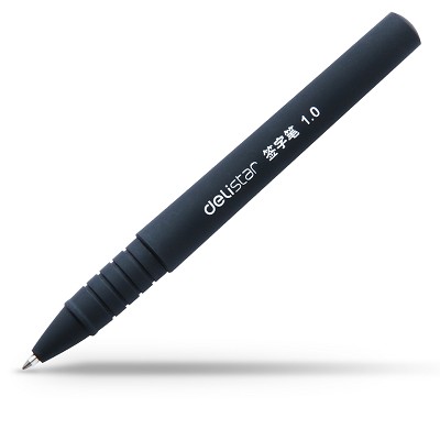 得力S24中性筆 黑色碳素筆水筆簽字筆 學(xué)習(xí)辦公 1.0mm