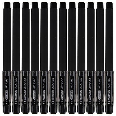 得力S65中性筆水筆簽字筆子彈筆頭 0.5mm學(xué)習(xí)辦公用品