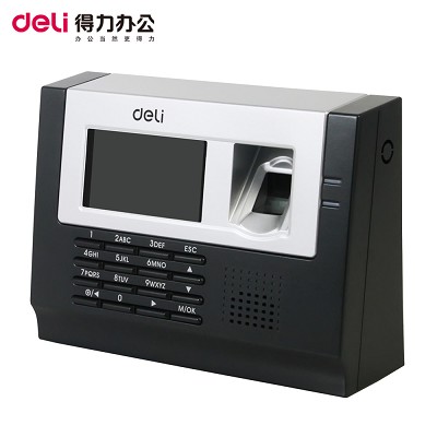 得力3975指紋考勤機(jī)簽到打卡機(jī)真人語(yǔ)音打卡機(jī)簽到考勤