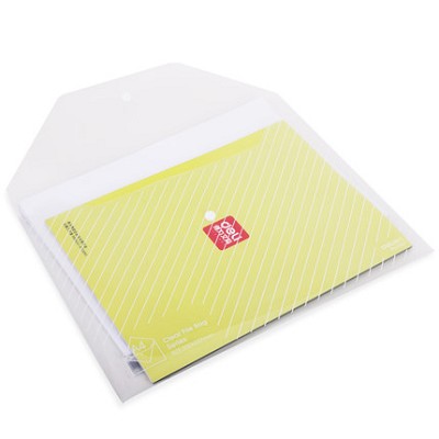 【企業(yè)集采】得力5501文件袋 A4透明按扣公文袋 檔案袋 10個(gè)裝