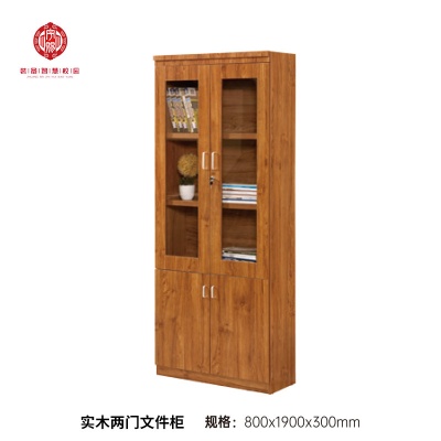 政府辦公實(shí)木辦公柜兩門文件柜書柜